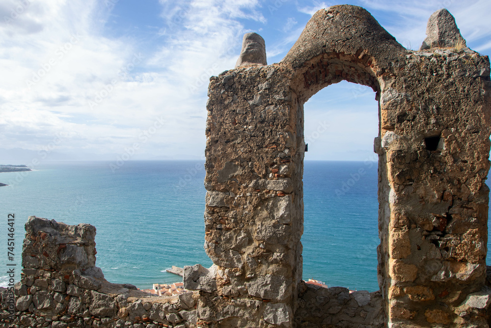 La rocca di Cefalu , the rock of Cefalu  and the ruins of the old castle