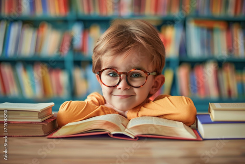 child reading a book