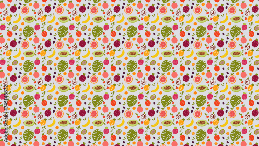 Natural fruits pattern Natural fruits pattern
