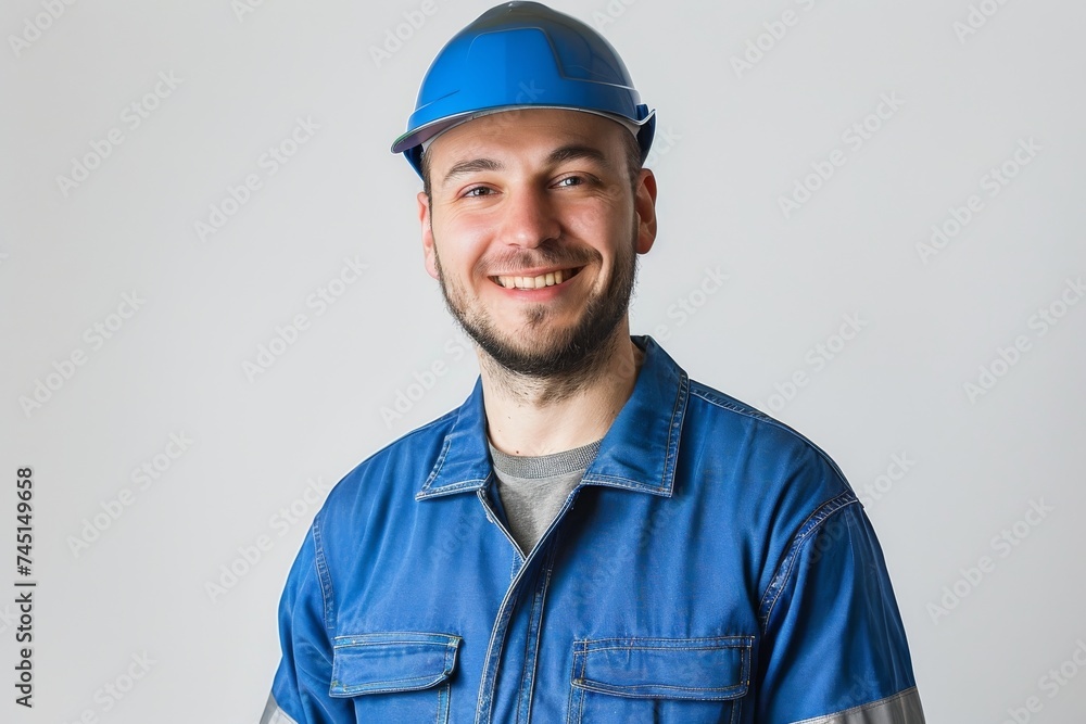 a handsome plumber stands ready with his trusty tools, offering expert service and a friendly smile to solve your plumbing needs on white background. Generative AI. a handsome plumber stands ready with his trusty tools, offering expert service and a friendly smile to solve your plumbing needs on white background. Generative AI.