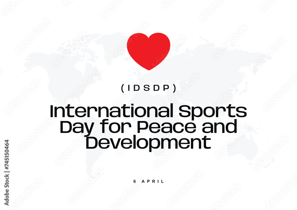 International day of Sport for Development and Peace vector illustration. Sport's day and peace day. Suitable for Poster, Banners, campaign and greeting card.