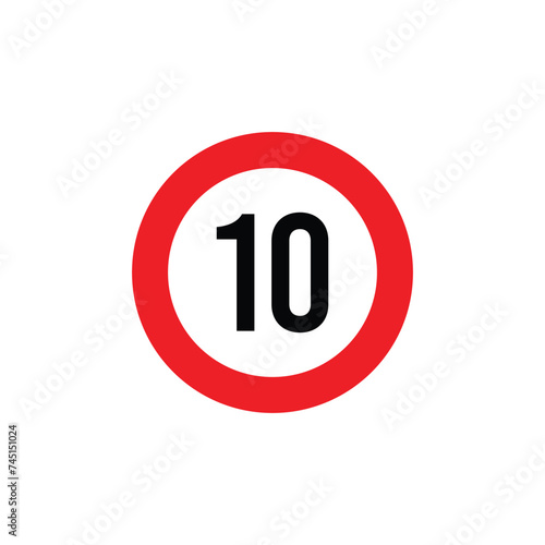 speed limit sign icon vector