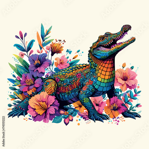 Cute Alligator Vector Cartoon illustration