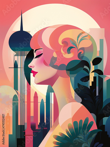 Abstract Model Woman Deco Face Concept Fashion Art