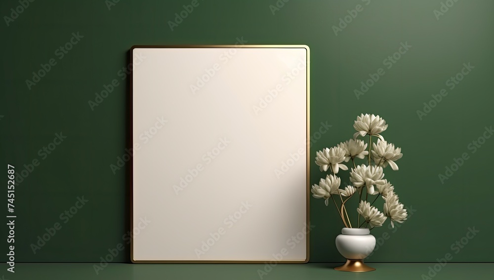 An exquisite blank paper mockup for a marriage invitation postcard, featuring romantic floral accents ideal for wedding invitations An exquisite blank paper mockup for a marriage invitation postcard, featuring romantic floral accents ideal for wedding invitations