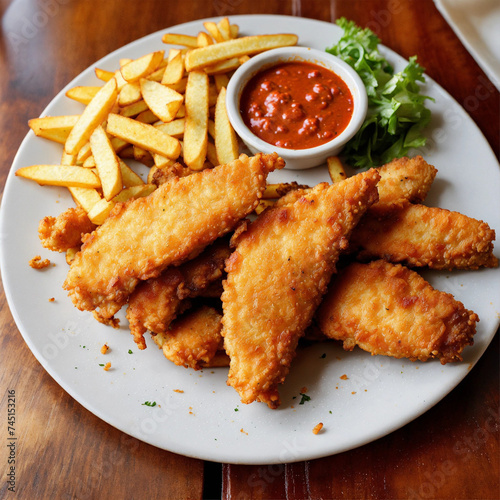 chicken fingers and fries