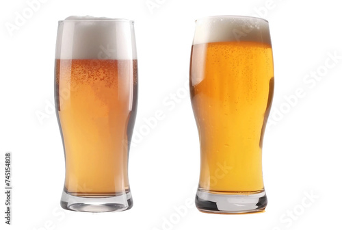 beer glass isolated on a transparent background