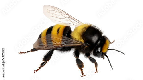 bee isolated on a transparent background © Thamidu