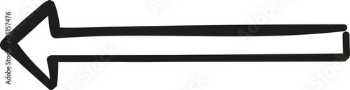 Left arrow. Vector element for your business, education design.