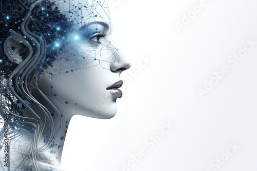 AI Robot and Futuristic Background image