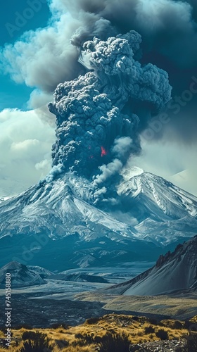 A powerful volcanic eruption © Katya