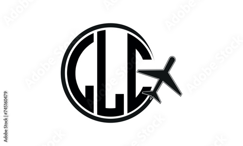 LLC three initial letter circle tour & travel agency logo design vector template. hajj Umrah agency, abstract, wordmark, business, monogram, minimalist, brand, company, flat, tourism agency, tourist