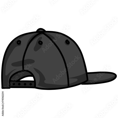 Hat Snapback Cap Backward Illustration Vector