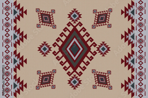 Ethnic motifs, Navajo motifs are suitable for fabrics, decorations, covers, etc