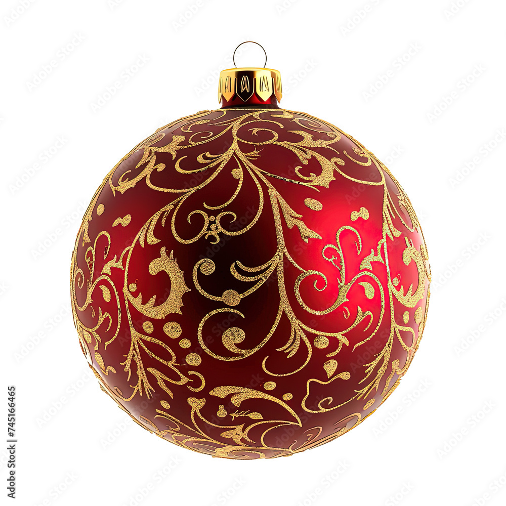 Christmas ornament ball on white or transparent background Christmas ornament ball on white or transparent background