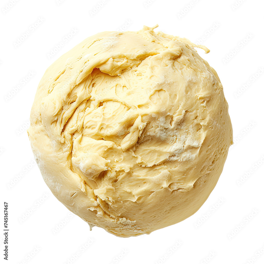 Raw dough on white or transparent background Raw dough on white or transparent background