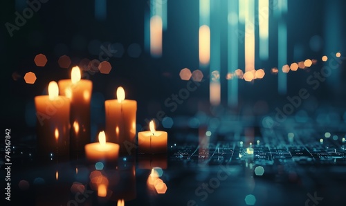 Wallpaper Mural Technology Blue background Torontodigital.ca