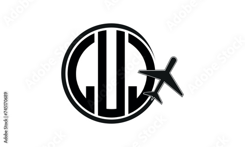 LUJ three initial letter circle tour & travel agency logo design vector template. hajj Umrah agency, abstract, wordmark, business, monogram, minimalist, brand, company, flat, tourism agency, tourist
