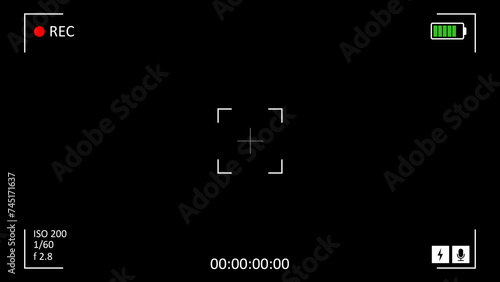 Camera recording screen overlay