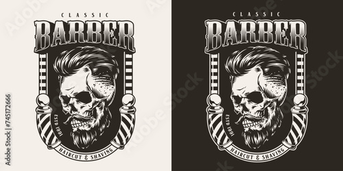 Classic barber vintage flyer monochrome
