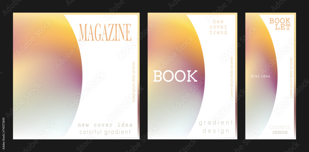 The cover is with a gradient. Colorful blur, the idea of a banner, brochure, catalog or booklet. A template for creative design