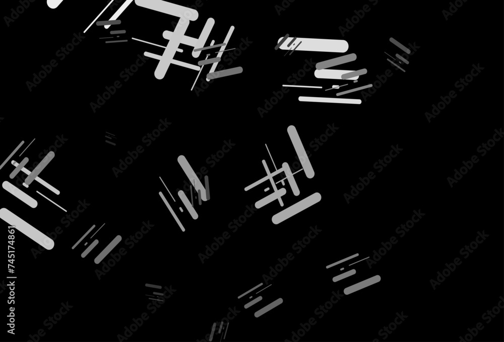 Dark silver, gray vector template with repeated sticks. Dark silver, gray vector template with repeated sticks.
