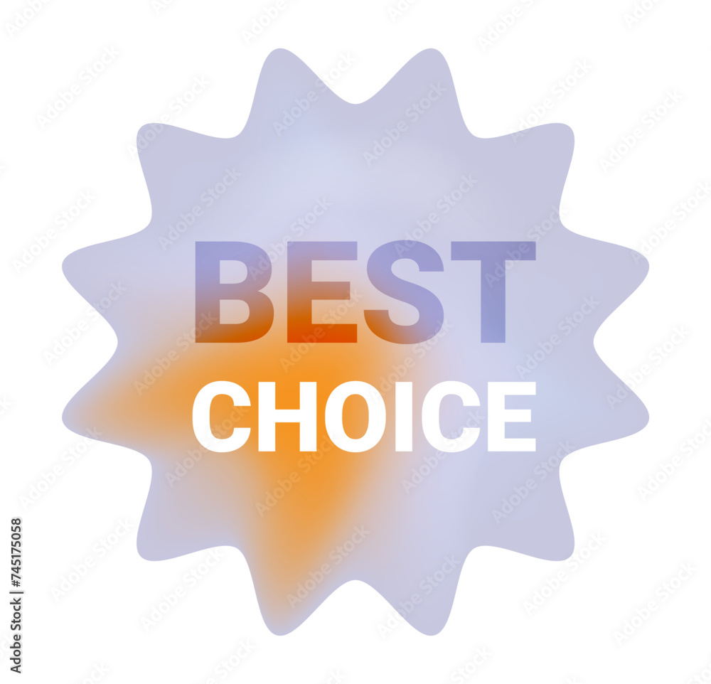 Best choice glass label on isolated background. Star gradient sign illustration Best choice glass label on isolated background. Star gradient sign illustration