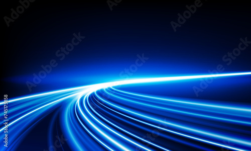 Abstract speed Business Start up launching product with Electric car and city concept Hitech communication concept innovation background,  vector design