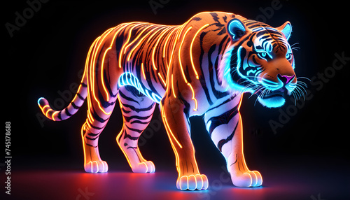 A Neon lightning Tiger, Metal Body © Shadow_Emperor