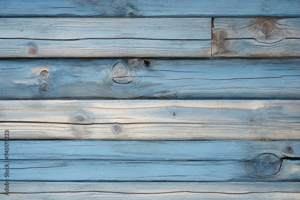 Fototapeta premium blue and white and weathered and dirty wood wall wooden plank board texture background