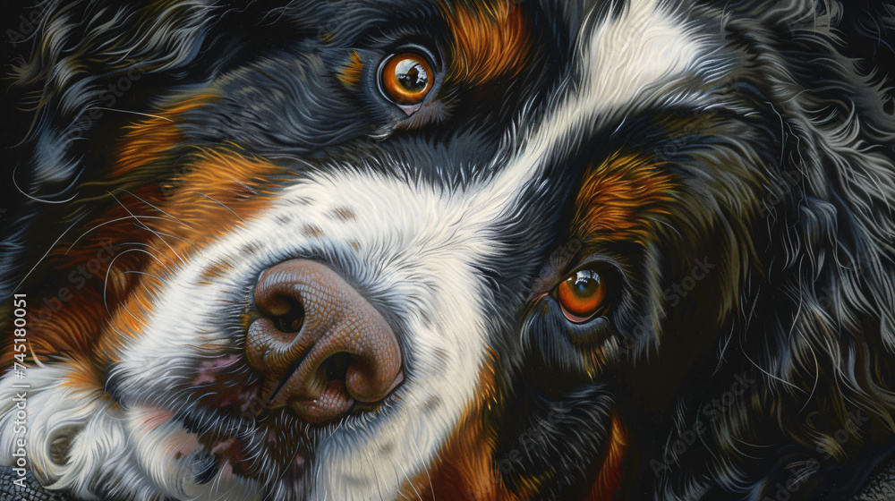 the gentle and loving demeanor of a Bernese Mountain Dog 