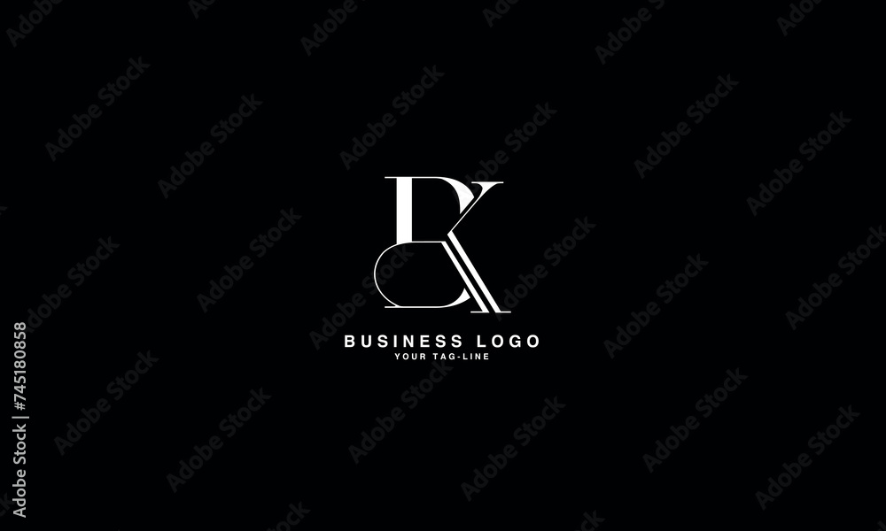 KB, BK, K, B, Abstract Letters Logo Monogram KB, BK, K, B, Abstract Letters Logo Monogram