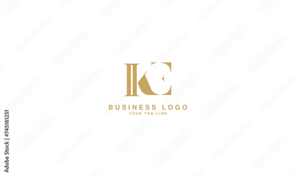 Obraz premium alphabet Letters KE, EK Initials Logo Monogram