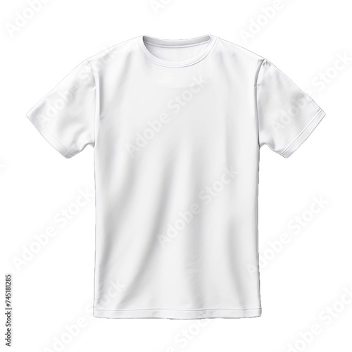 T-Shirt Short Sleeve Men's. For mockup ( 3d rendered, Illustrations) front and back White