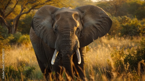 South Africa. Safari in Kruger National Park - African Elephants (Loxodonta africana)