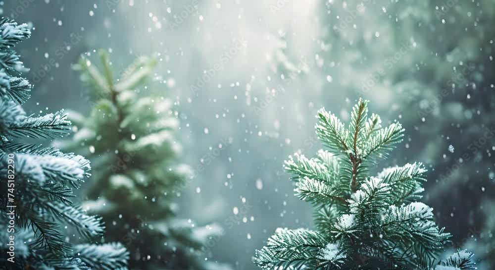 Winter Wonderland: Snow-Covered Forest Landscape Winter Wonderland: Snow-Covered Forest Landscape
