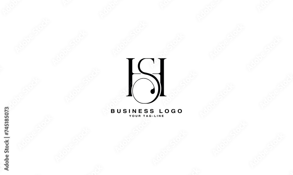 HS, SH, H, S, Abstract Letters Logo Monogram HS, SH, H, S, Abstract Letters Logo Monogram