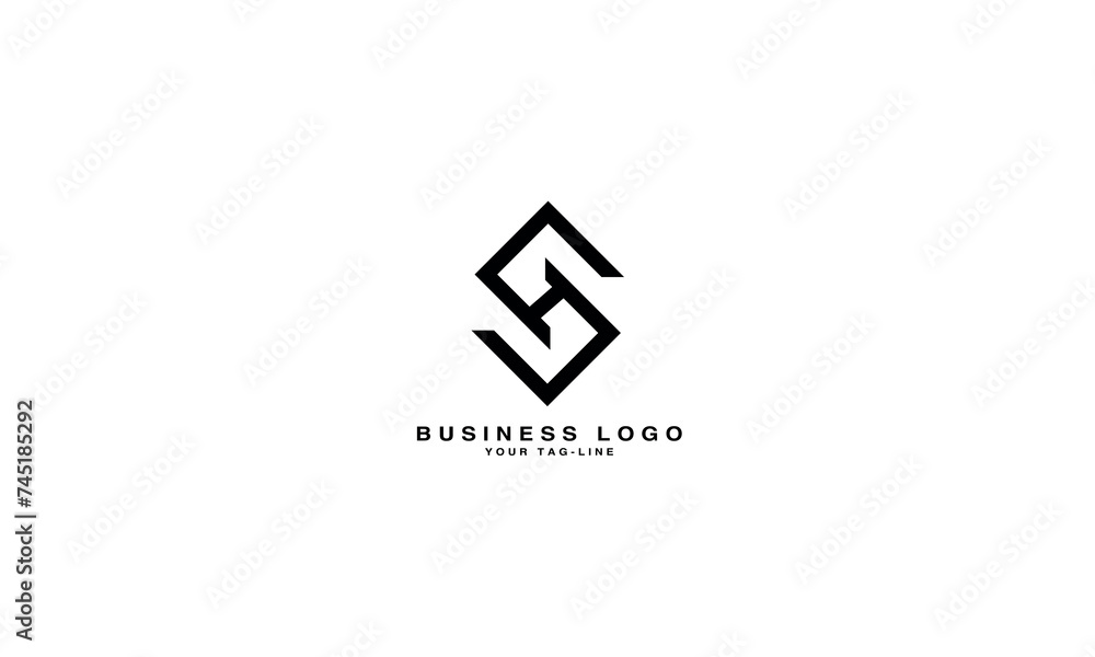 HS, SH, H, S, Abstract Letters Logo Monogram HS, SH, H, S, Abstract Letters Logo Monogram