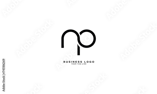 NP, PN, Abstract Letters Logo monogram