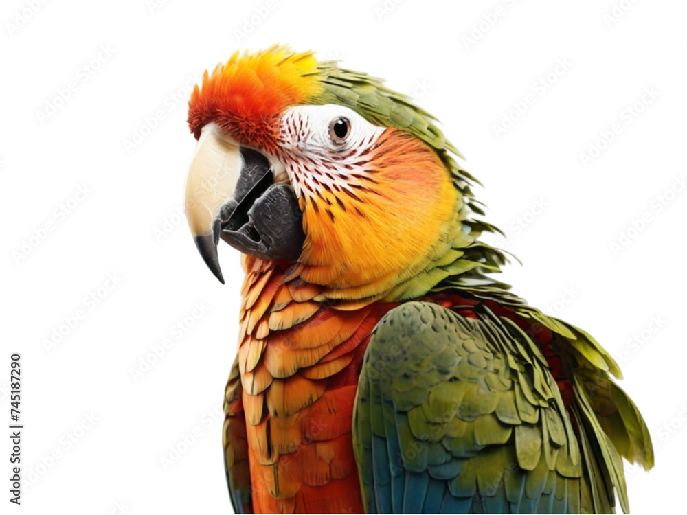 Obraz premium Parrot on transparent background