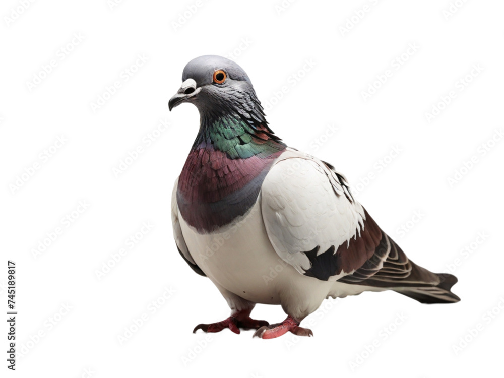 Fototapeta premium Pigeon on transparent background