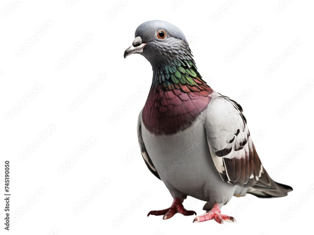 Naklejka premium Pigeon on transparent background