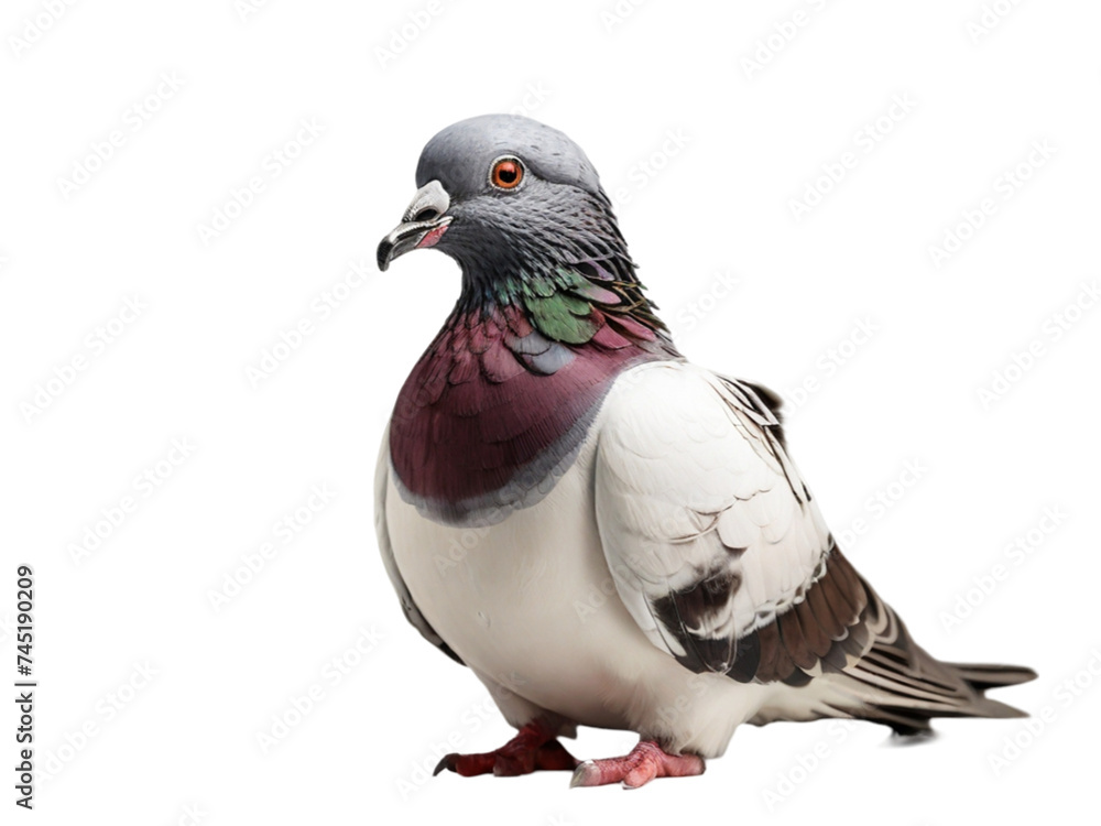 Obraz premium Pigeon on transparent background