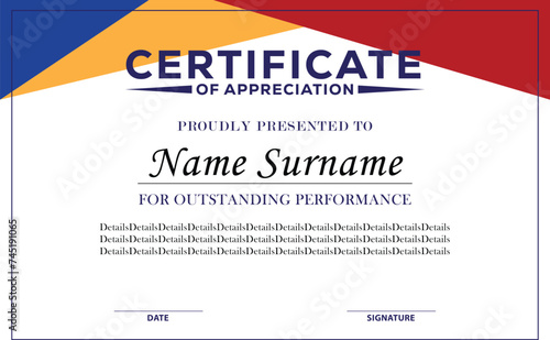 Award Certificate Design Template for Office and Business 24