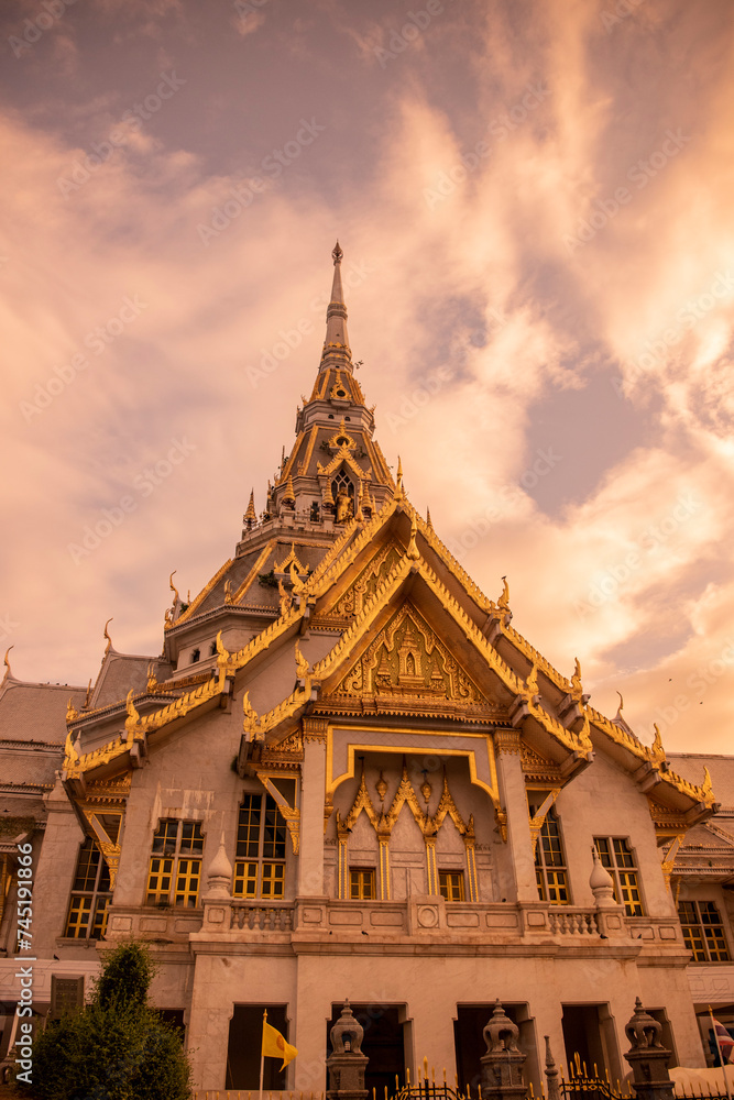 Fototapeta premium THAILAND CHACHOENGSAO WAT SOTHON WARARAM WORAWIHAN