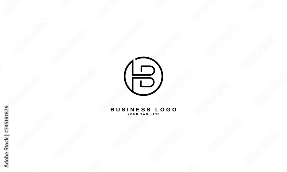 HB, BH, H, B, Abstract Letters Logo Monogram HB, BH, H, B, Abstract Letters Logo Monogram