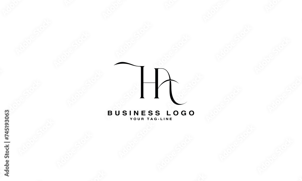 HA, AH, H, A, Abstract Letters Logo Monogram HA, AH, H, A, Abstract Letters Logo Monogram