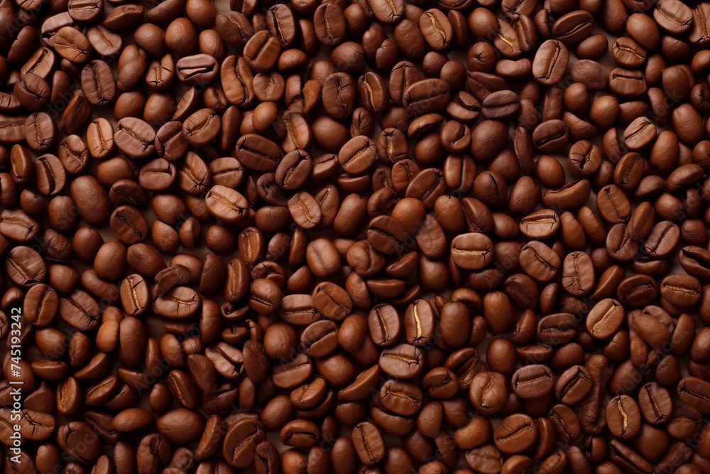 Fototapeta premium Coffee Beans Background for Design and Layout