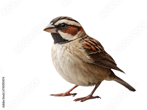 Sparrow on transparent background photo