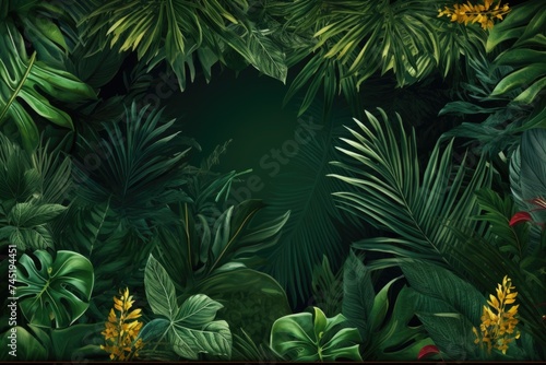 A vibrant jungle landscape  perfect for nature themes